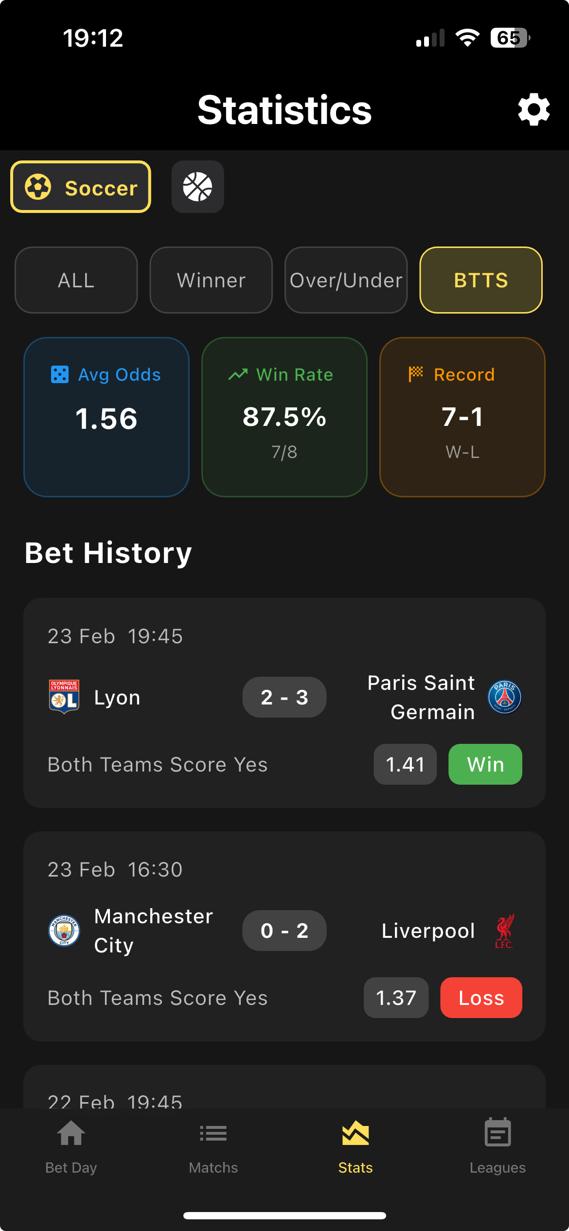 Historique et Statistiques